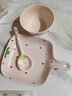 草莓陶瓷碗勺家用高颜值米饭碗少女心甜品碗釉下彩餐具套装 【3件套】浅粉草莓手柄盘+碗+勺 实拍图