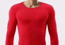 蕉内热皮301+保暖内衣男女士薄暖秋衣秋裤套装隐形大圆领无痕打底衣 【男士】好运红 L 实拍图