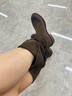 百丽（Belle）张月同款荒野来信西部靴女冬季新款商场绒面堆堆长靴3QFC3DG5 深啡色长筒-单里 35 (225mm) 实拍图