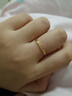 周六福黄18K金戒指女 彩金素圈戒指KH016027 11号 生日礼物 实拍图