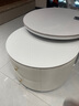 洋意悦奶油风岩板茶几客厅家用小户型简约现代小茶几轻奢网红圆形茶几桌 【60白岩+70纯白岩板】白架白柜 实拍图