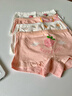 北极绒4条装儿童内裤女童发育期纯棉女孩学生10A抑菌平角短裤宝宝中大童 实拍图