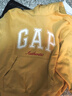 GAP女装2025秋季新款撞色Logo宽松抓绒套头连帽衫卫衣上衣792499 黄色 S (160/84A) 亚洲尺码 实拍图
