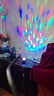 水晶星空投影灯满天星月亮遥控氛围灯USB浪漫梦幻小魔球舞台灯七彩灯插电装饰氛围投影灯 七彩水晶投影灯【旋转款】不带遥控 实拍图