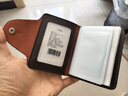 ELLEN FANTASIA牛皮卡包男多功能银行卡片包多卡位卡套名片夹防消磁驾驶证套女士 咖啡【20卡位+2个证件位】 实拍图