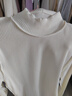 优衣库女装罗纹高领T恤/长袖小高领内搭479588 00 白色 XS /150/76A 实拍图
