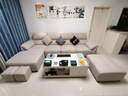 酷比得2025新款现代简约奶油风沙发客厅转角贵妃组合猫抓布艺沙发 3.3米单扶手单位+单位*2+贵+脚踏 (旗舰版云端坐感)御感猫抓布 实拍图
