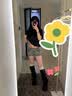 绯垚 长筒靴女2025新款大头马丁靴厚底增高不过膝裤管靴高筒骑士靴 黑色 36 （鞋码偏大一码） 实拍图