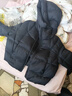 坦博尔连帽羽绒服女泡芙短款韩版面包服小个子秋冬外套TBF530360D 黑色 XS (155)（建议体重110斤内） 实拍图