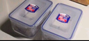 乐扣乐扣（LOCK&LOCK） 塑料密封便当饭盒 冰箱收纳盒食品储物盒储藏盒 透明 1.4L×2个 实拍图