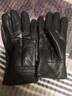 嘉夜真皮手套男士女士冬季加绒加厚保暖羊皮手套骑行开车摩托车薄款 单扣男士 实拍图