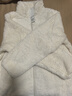 优衣库女装男装长绒摇粒绒拉链茄克/长袖外套夹克470137 459794 470137/01乳白色 2XL 实拍图
