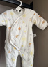 童泰新生婴儿衣服连体衣夹棉秋冬季0-6月初生宝宝纯棉加厚哈衣爬服 紫色花朵 52cm (建议0-2个月身高50-55cm) 实拍图