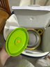 新安代儿童餐具辅食碗婴儿宝宝研磨碗316L不锈钢可拆卸注水保温碗吸盘碗 【可感温】温特绿+弯把叉勺 实拍图