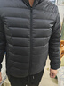 雪中飞男女立领秋羽绒百搭轻薄鸭绒立领修身轻盈隐藏式口袋 宝石黑|8086-男 3XL 190/108A 实拍图