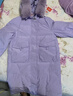鸭鸭儿童羽绒服洋气中长款大毛领中大童加厚极寒童装冬季外套WJ 紫色 120 实拍图