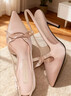 CHARLES&KEITH缎面蝴蝶结尖头高跟凉鞋女生日礼物CK1-60361556 Light Pink浅粉色 36 实拍图