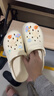 名创优品（MINISO）洞洞鞋男女夏季外穿凉鞋防滑厚底踩屎感包头凉拖鞋 卡其+海洋星星 实拍图