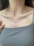 森之恋纯银项链女款方糖吊坠莫桑石轻奢高级感送女友闺蜜老婆生日礼物 白金色+精美礼盒 实拍图