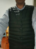 京东京造【零压系列】轻薄羽绒服男外套冬季 防钻绒马甲背心男 曜石黑 XL 实拍图
