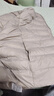 雪中飞经典新款基础舒适轻薄羽绒便捷短款保暖羽绒小马甲轻盈便携舒适 浅亚麻|7100-女 XL 175/96A 实拍图