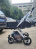 ANGI BABY婴儿推车可坐可躺婴儿车轻便折叠新生儿减震高景观双向儿童手推车 顶配月光银【一键收车+PU橡胶轮] 实拍图