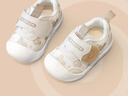 婧麒学步鞋宝宝鞋子2025春季新款春秋婴儿鞋软底防滑机能女鞋男童 米色 12.5 cm内长适合脚长12cm 实拍图