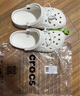 CROCS卡骆驰洞洞鞋贝雅男鞋女鞋轻便耐磨一脚蹬拖鞋休闲鞋|10126 白-100 39 (240mm) 实拍图