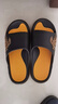 回力运动拖鞋男浴室内户外不易滑厚底凉拖鞋HL39391黑黄色39-40码 实拍图