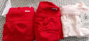 三枪（THREEGUN）女士内裤女纯棉高腰大码新疆棉纯色全棉裆透气弹力三角裤头3条装 组合2 （妃+大红+大红） 3条 3XL (180/105) 实拍图