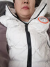 鸭鸭（YAYA）羽绒马甲男女同款2025年秋冬新款连帽情侣保暖舒适休闲时尚马夹Y 云石白色 L (175) 实拍图