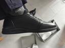 蜘蛛王 SPIDER KING 休闲皮鞋男运动鞋男士商务系带软皮鞋子男 213QA02135 黑色（加绒） 40 实拍图