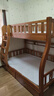 临稚胡桃木 儿童上下床实木高低床双层床上下铺床两层木床子母床 爬梯款 上铺宽1.0米下铺宽1.2米 实拍图
