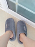 BIBK德国品质超大码棉拖鞋男士冬季室内居家厚底防滑保暖家用毛拖鞋男 灰色主图款【保暖毛绒 耐磨防滑】 35-36 36 -37(适合脚) 实拍图