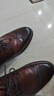 百丽商务皮鞋男正装鞋牛皮内增高布洛克婚鞋大码89183AM9 棕色-内增高款 41 (255mm) 实拍图