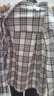 森马（Semir）[商场同款]长袖衬衫女中长款oversize春2025格纹上衣101125105007 实拍图