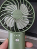 羽博（Yoobao）手持小风扇usb迷你风扇随身便携充电风扇桌面小型风扇学生办公宿舍户外风扇 森系绿【低噪大风可立吹】 4000mAh 实拍图