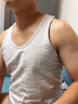 红豆纯棉背心男士无袖圆领亲肤透气运动健身修身打底汗衫男 实拍图
