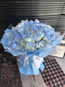 幽客玉品鲜花速递红玫瑰花束表白送女友老婆生日礼物全国同城配送 33朵碎冰蓝玫瑰花束 实拍图