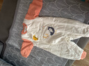 英氏（YEEHOO）夹棉连体衣动态恒温婴儿衣服秋冬保暖新生儿衣服精梳棉宝宝爬服 实拍图