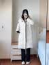 鸭鸭（YAYA）孙颖莎同款时空道宇系列羽绒服女长款过膝冬季新款情侣男极寒外套 月光白色 M /170(建议115-135斤) 实拍图