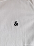 杰克·琼斯（JACK&JONES）25年男装四季打底T恤男T恤舒适男士短袖多色上衣纯色水洗不易走形 A06白色 M 175 实拍图