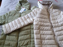 鸭鸭（YAYA）佟丽娅同款秋冬轻薄羽绒服女冬装短款鸭绒轻型薄款女士保暖外套K 抹茶绿 L (165) 实拍图