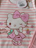 Hello Kitty女童内衣套装棉儿童秋衣套装秋冬秋衣秋裤家居服睡衣裤秋装 【春秋F款】粉白条纹 55502 120 适合115-125cm 实拍图