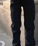 至涛裤子男秋冬季牛仔裤直筒宽松美式复古加绒潮牌工装阔腿裤休闲长裤 黑色 L ( 建议100-110斤可穿 ) 实拍图