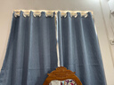 水星家纺免打孔窗帘遮光卧室全遮光布杆子全套隔音飘窗遮阳帘2.4x1.8m蓝色 实拍图