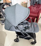 好孩子（gb）小情书婴儿车0-3岁可坐可躺轻便折叠婴儿推车 灰色 实拍图