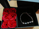 BJYL刻字四叶草手链女士学生手环首饰品轻奢高级感闺蜜生日礼物送女友 白色款+玫瑰花礼盒 实拍图