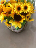 赟娅向日葵假花仿真花摆设客厅餐桌花艺摆件家居装饰塑料花束绢花盆栽 大向日葵+草编篮 实拍图