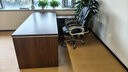 YOE.FTY优宜老板桌办公桌董事长大班台领导电脑桌单人工作台经理桌总裁桌 大叶胡桃+铁灰色（左副柜） 2.0米老板桌 实拍图